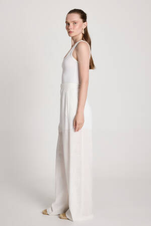 Palazzo Pants With High Waist And Wide Leg - Brand: First Angels - Women's Clothing Wholesale - Globality Store
