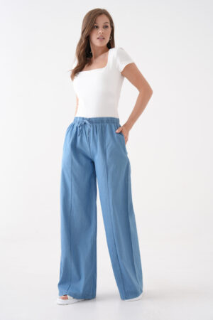 Palazzo Pants With Wide Leg And Drawstring - Brand: First Angels - Women & Kids, Baby Clothes Wholesale - Globality Store