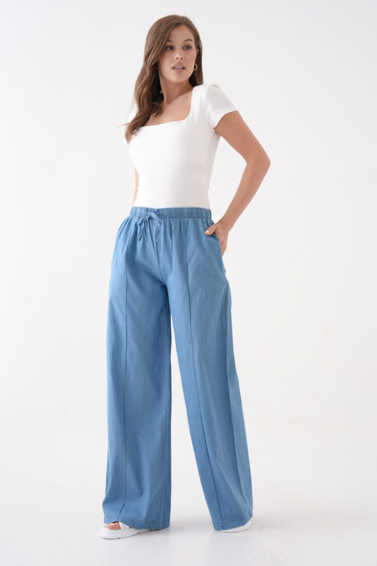 Palazzo Pants With Wide Leg And Drawstring - Brand: First Angels - Women & Kids, Baby Clothes Wholesale - Globality Store