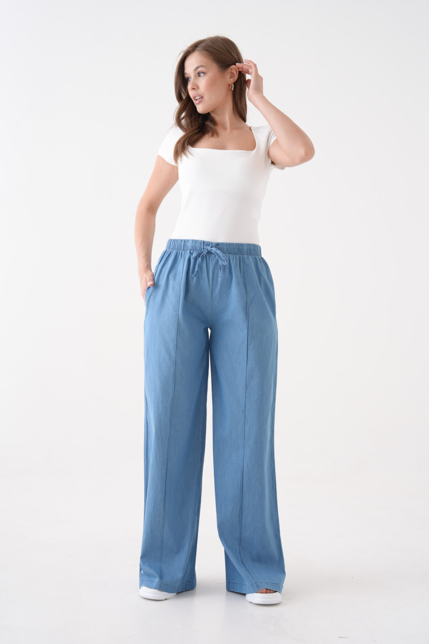 Palazzo Pants With Wide Leg And Drawstring - Brand: First Angels - Women & Kids, Baby Clothes Wholesale - Globality Store