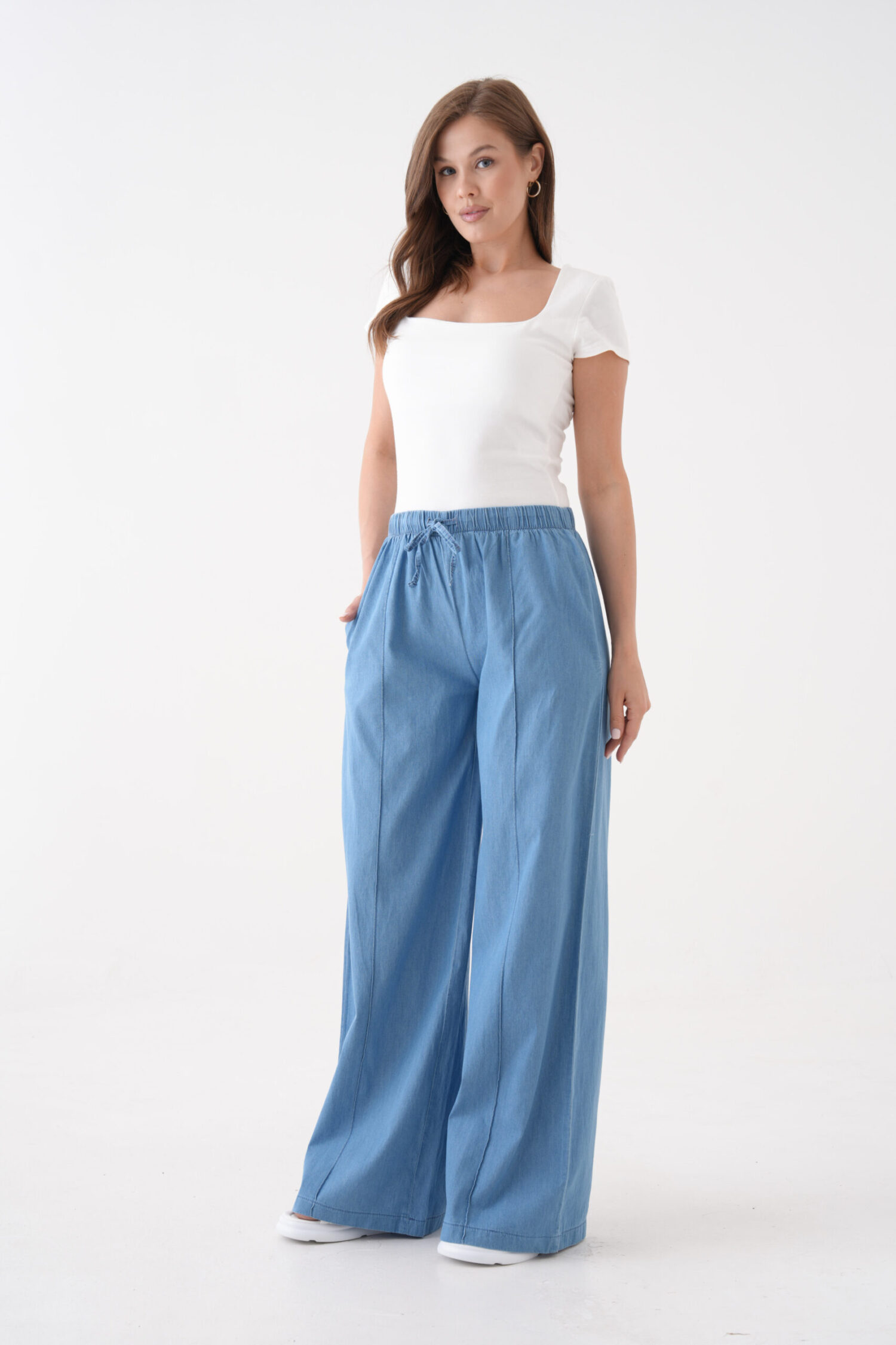 Palazzo Pants With Wide Leg And Drawstring - Brand: First Angels - Women & Kids, Baby Clothes Wholesale - Globality Store