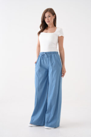 Palazzo Pants With Wide Leg And Drawstring - Brand: First Angels - Women & Kids, Baby Clothes Wholesale - Globality Store