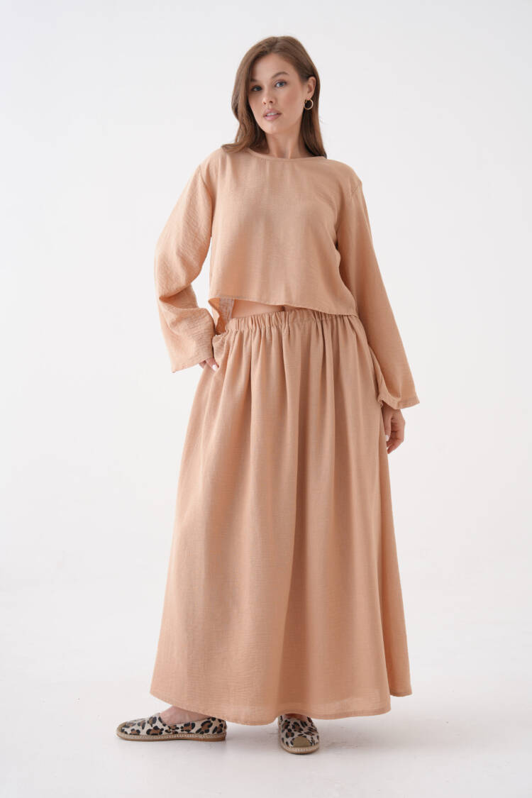 Beige Modest Casual Elegant Suit - Brand: First Angels - Women's Clothing Wholesale - Globality Store