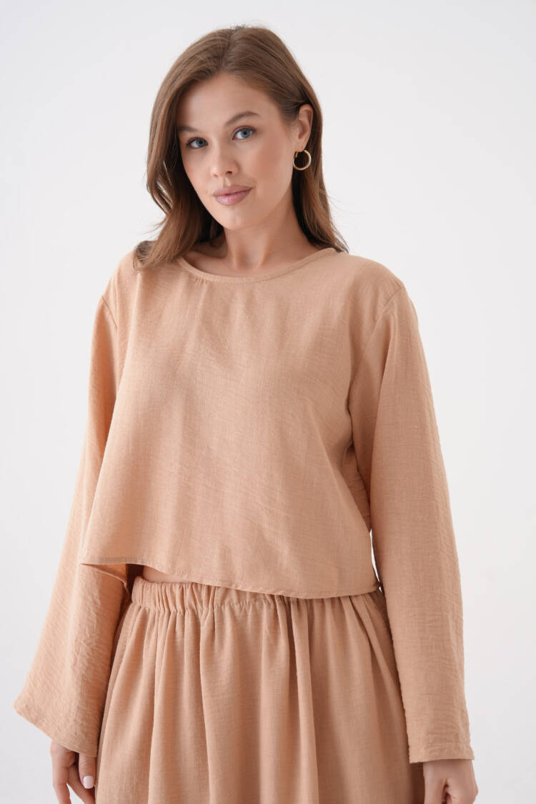 Beige Modest Casual Elegant Suit