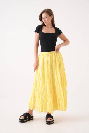 Draped Maxi Skirt With Mid Waist - Brand: First Angels - Women's Clothing Wholesale - Globality Store