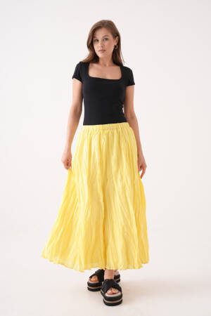 Draped Maxi Skirt With Mid Waist - Brand: First Angels - Women's Clothing Wholesale - Globality Store