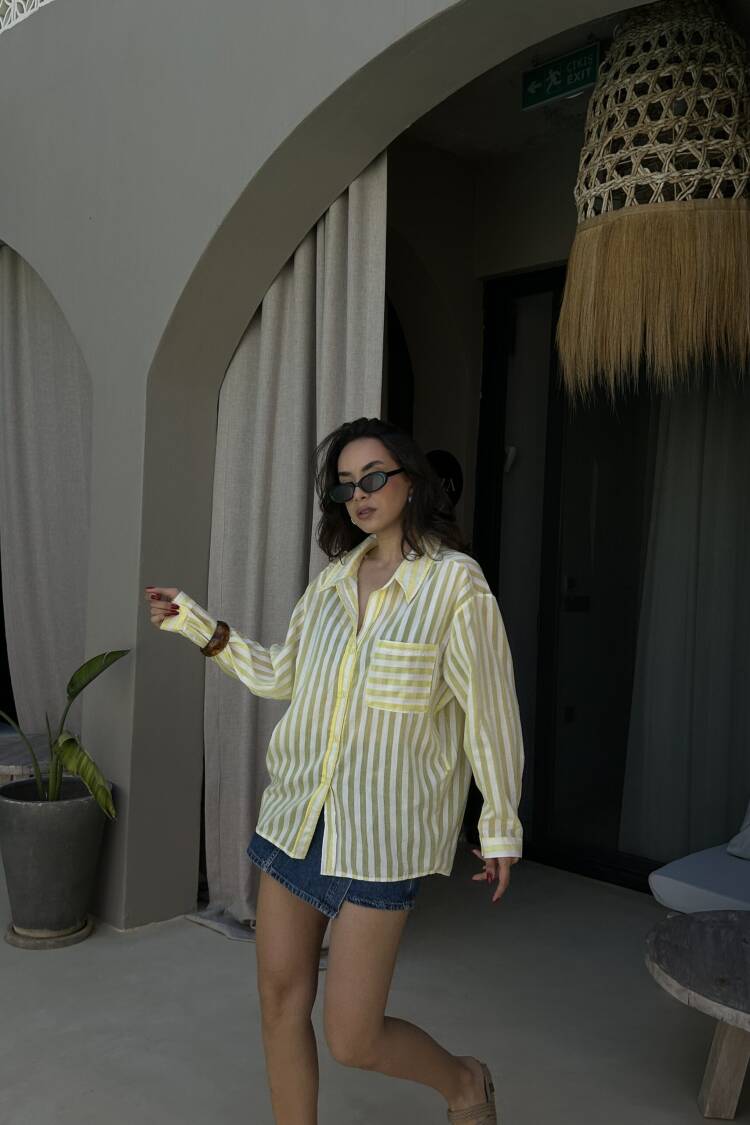 Casual Striped Oversized Shirt