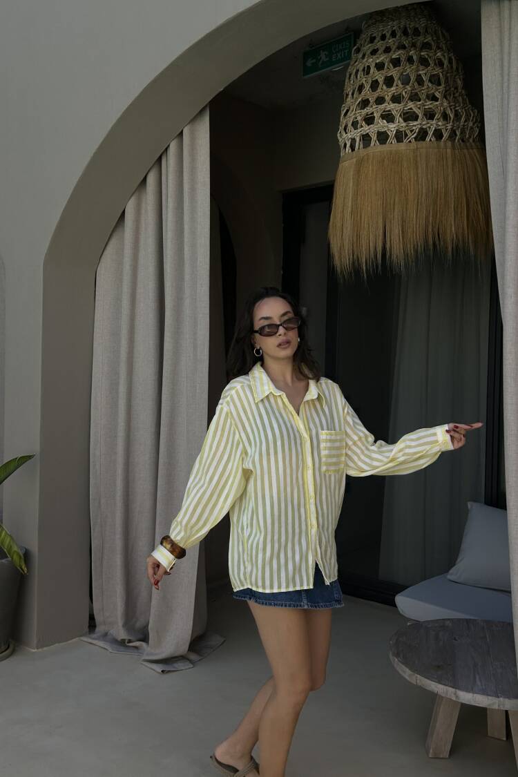 Casual Striped Oversized Shirt