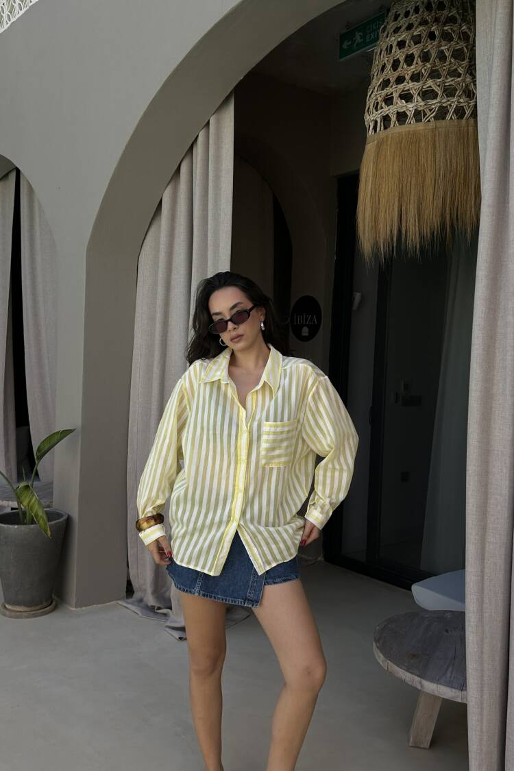 Casual Striped Oversized Shirt