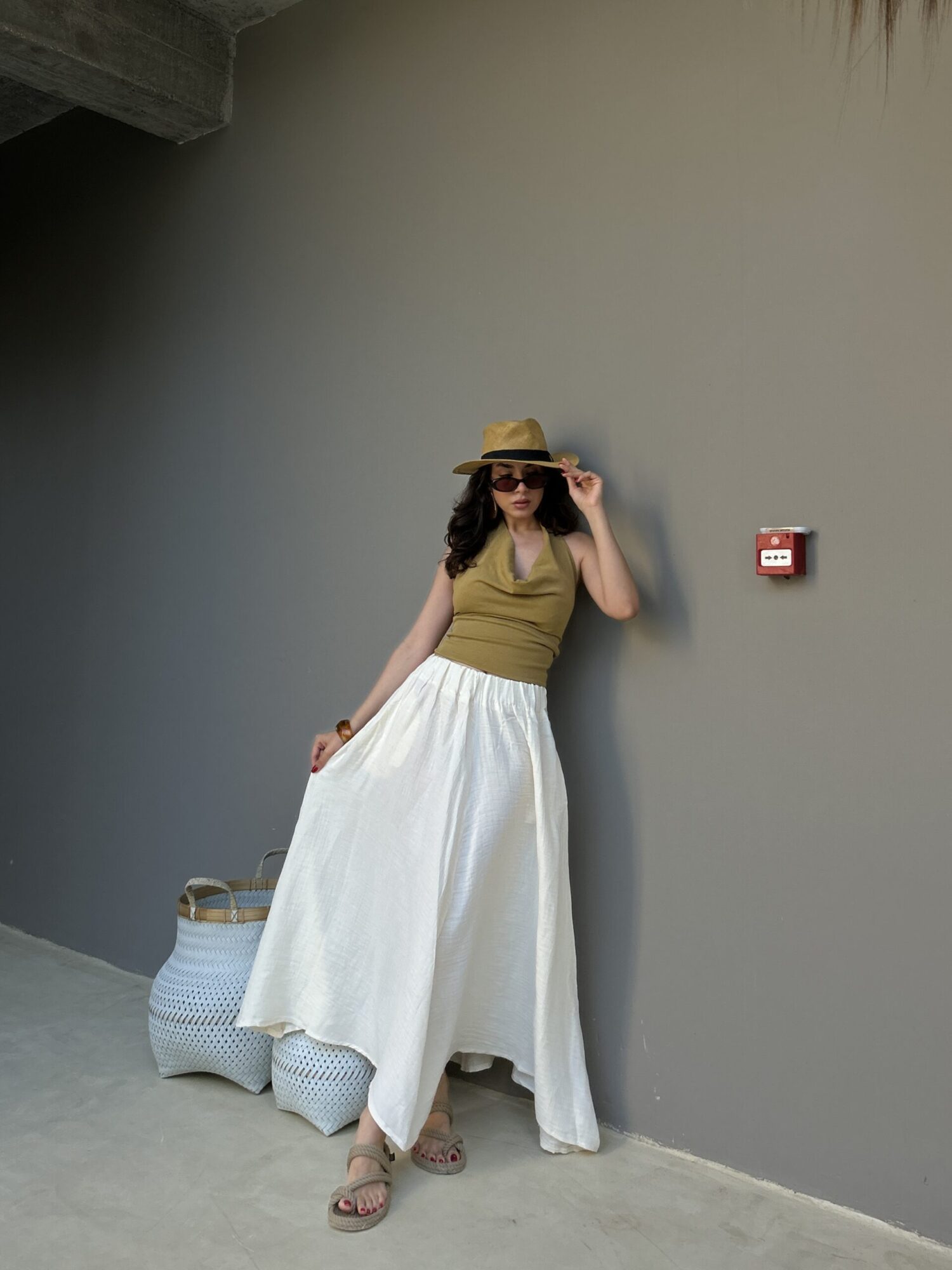 White Boho Asymmetrical Maxi Skirt High Waist - Brand: First Angels - Women & Kids, Baby Clothes Wholesale - Globality Store