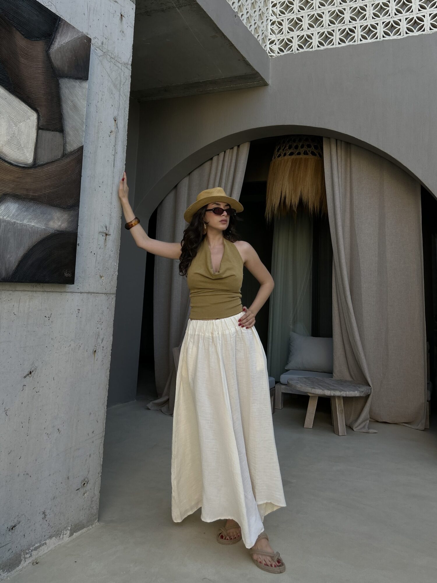 White Boho Asymmetrical Maxi Skirt High Waist - Brand: First Angels - Women & Kids, Baby Clothes Wholesale - Globality Store