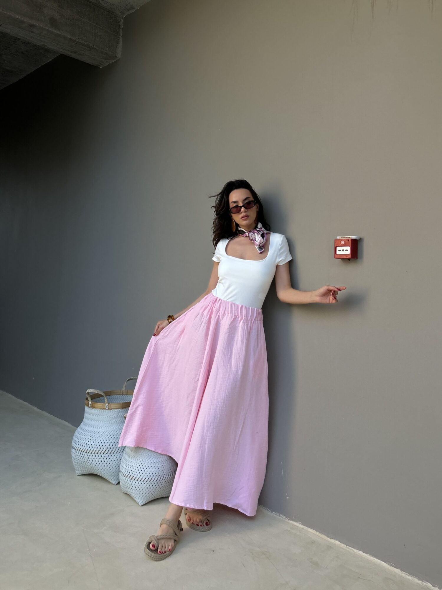 Flared Maxi Skirt High Waist Pull On - Brand: First Angels - Women & Kids, Baby Clothes Wholesale - Globality Store