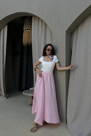 Flared Maxi Skirt High Waist Pull On - Brand: First Angels - Women & Kids, Baby Clothes Wholesale - Globality Store