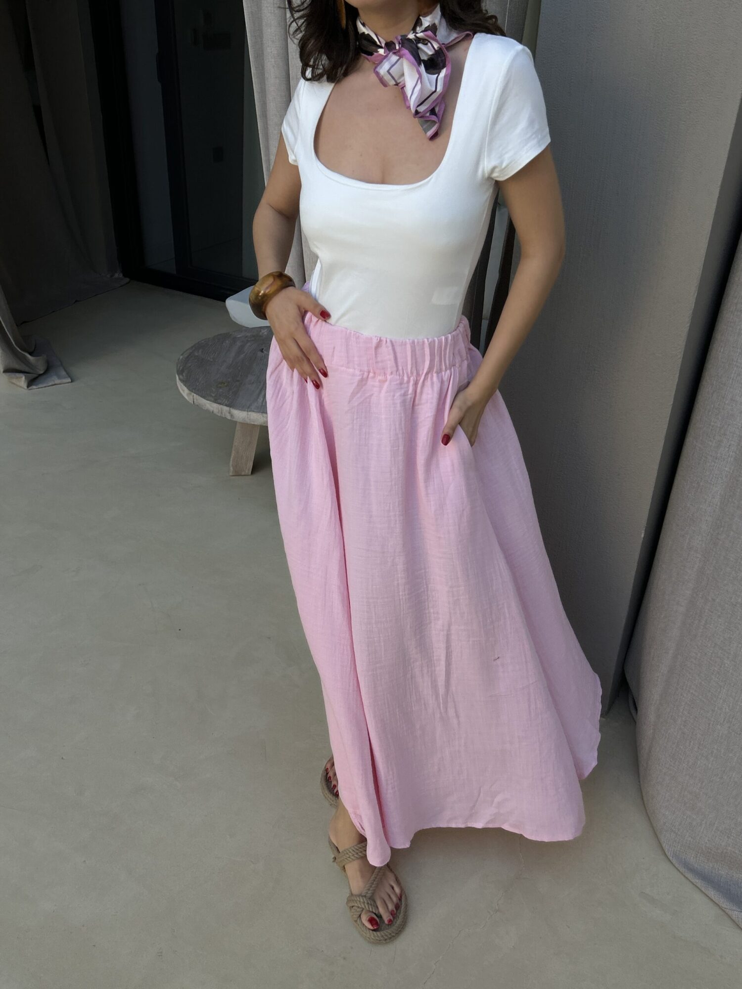 Flared Maxi Skirt High Waist Pull On - Brand: First Angels - Women & Kids, Baby Clothes Wholesale - Globality Store