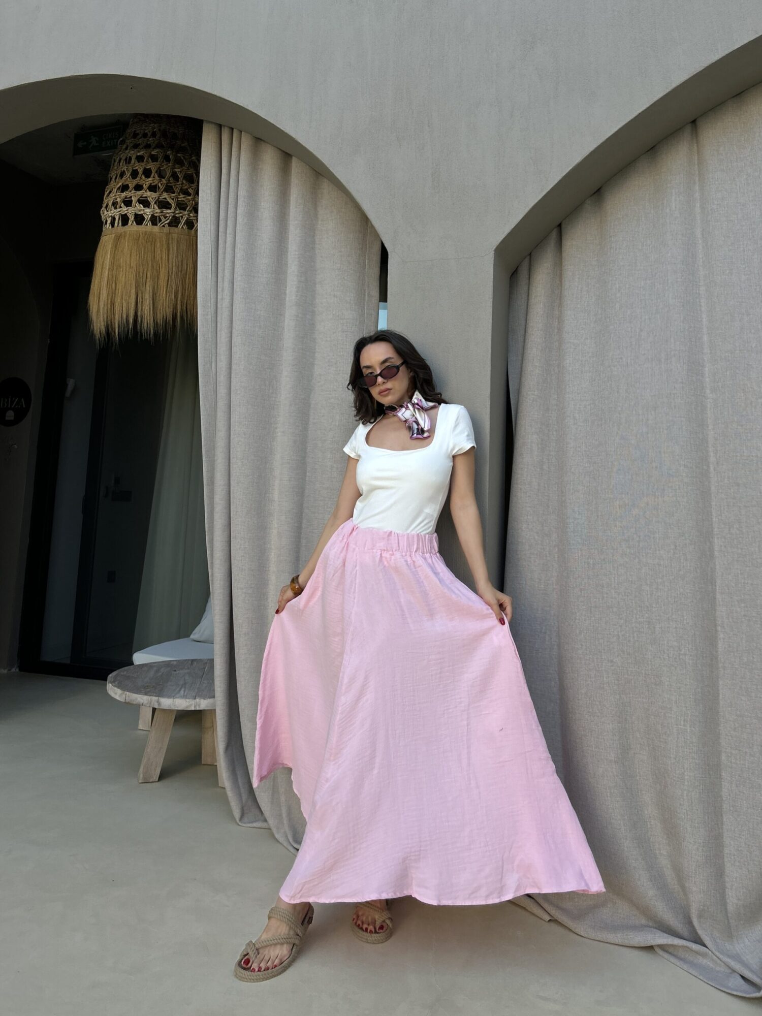 Flared Maxi Skirt High Waist Pull On - Brand: First Angels - Women & Kids, Baby Clothes Wholesale - Globality Store