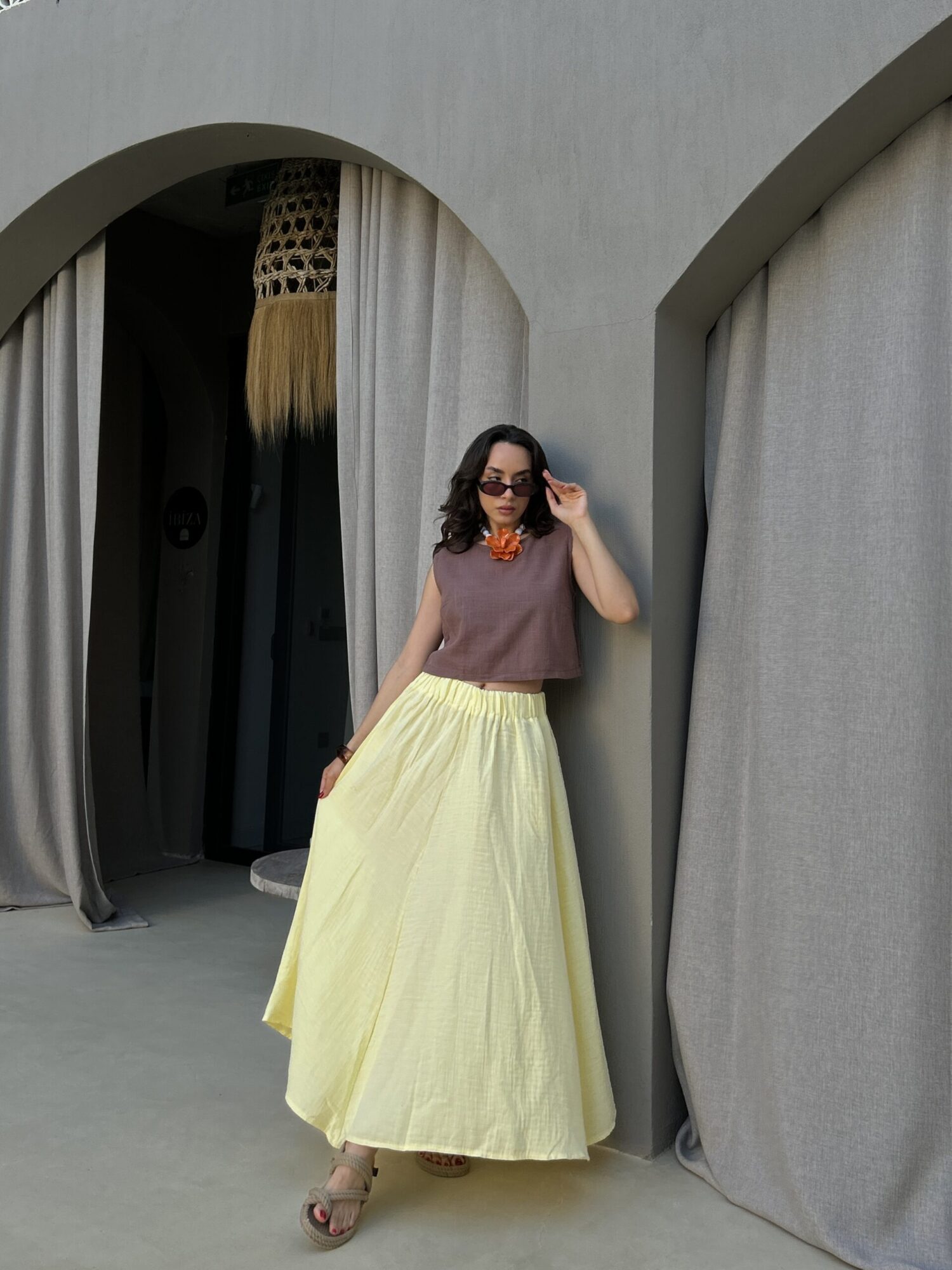 Boho Flared Maxi Skirt High Waist - Brand: First Angels - Women & Kids, Baby Clothes Wholesale - Globality Store