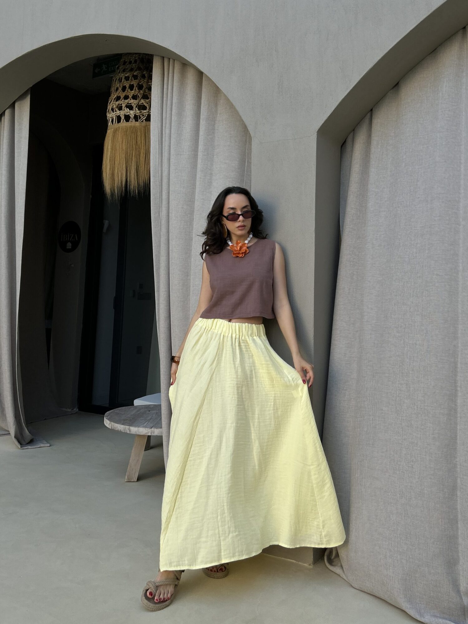 Boho Flared Maxi Skirt High Waist - Brand: First Angels - Women & Kids, Baby Clothes Wholesale - Globality Store