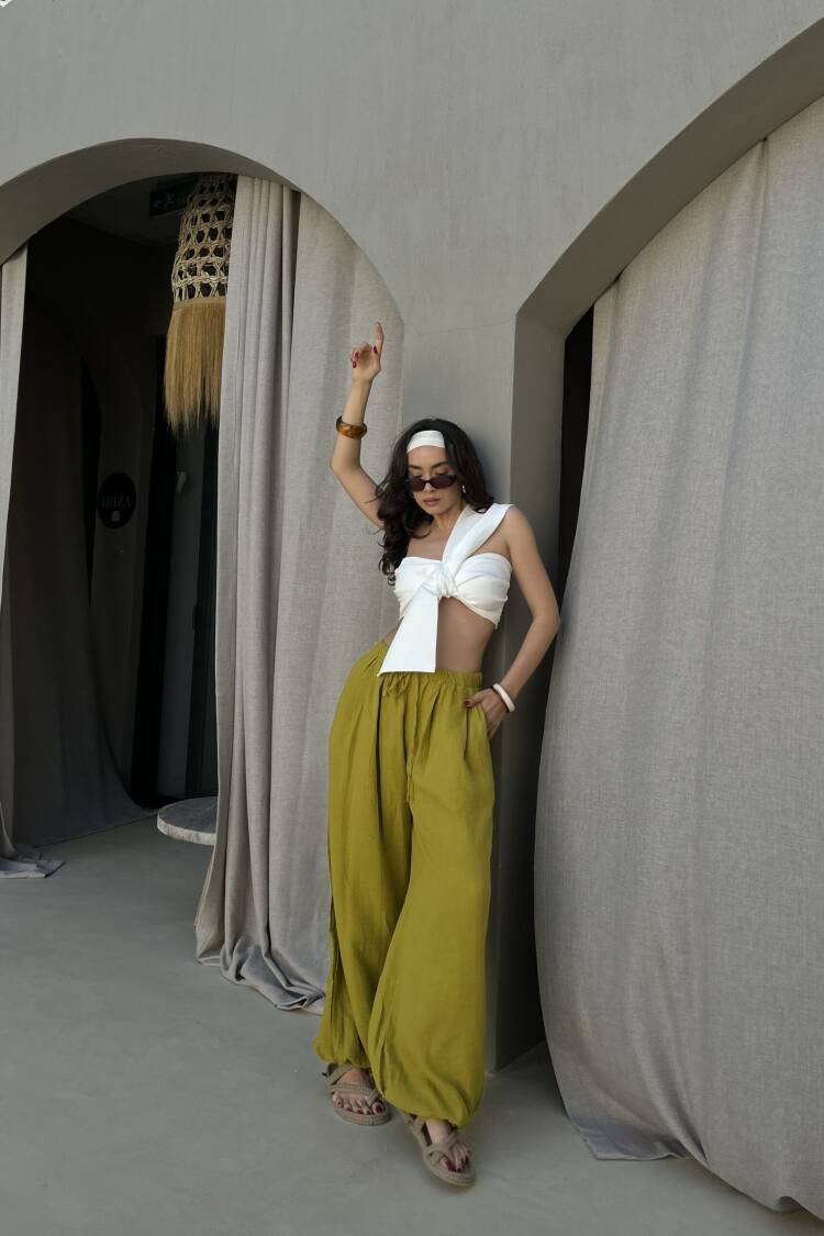Boho Parachute Pants With Balloon Leg