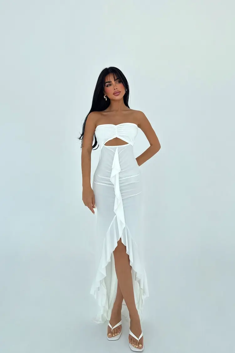 Strapless Sleeveless Bodycon Dress - Brand: EYYO ATELIER - Women's Clothing Wholesale - Globality Store