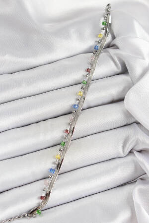 316l Steel Silver Color Mixed Color Crystal Stone Women Bracelet - Brand: Ebijuteri - Women's Clothing Wholesale - Globality Store