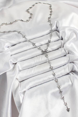 Brass Silver Color Starry Women Y Necklace - Brand: Ebijuteri - Women & Kids, Baby Clothes Wholesale - Globality Store