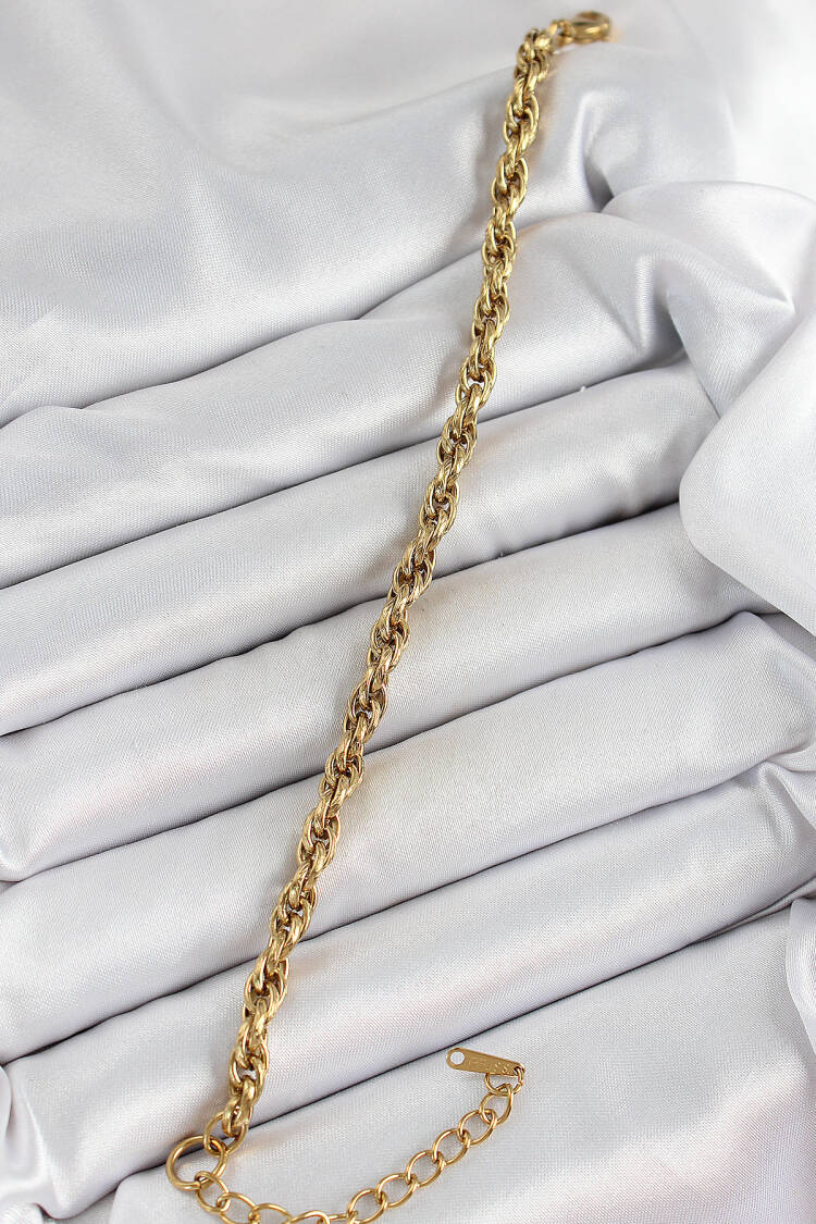 316l Steel Gold Color Auger Model Women Bracelet
