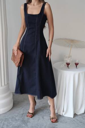Elegant A-Line Sleeveless Midi Dress - Brand: Elisa - Women's Clothing Wholesale - Globality Store