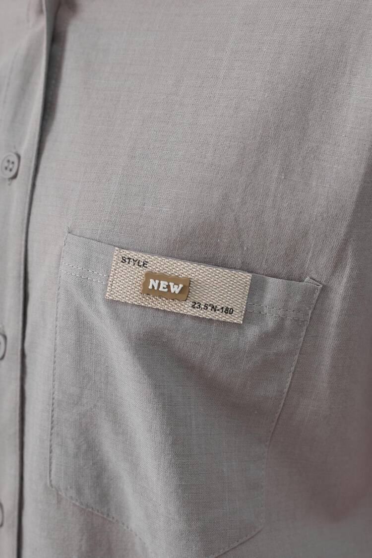 Casual Buttoned Shirt With Half Sleeves