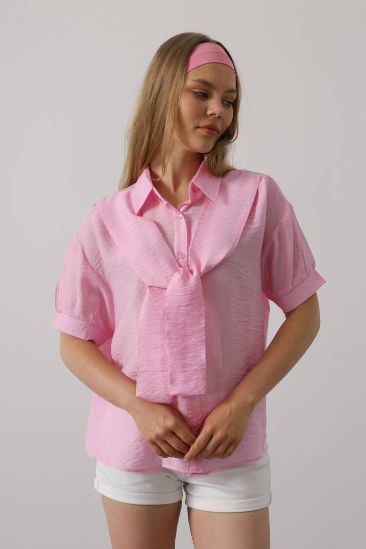Casual Polo Neck Shirt With Half Sleeves - Brand: Reyon - Women's Clothing Wholesale - Globality Store