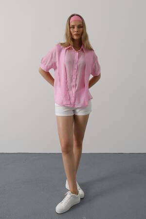 Casual Polo Neck Shirt With Half Sleeves - Brand: Reyon - Women's Clothing Wholesale - Globality Store