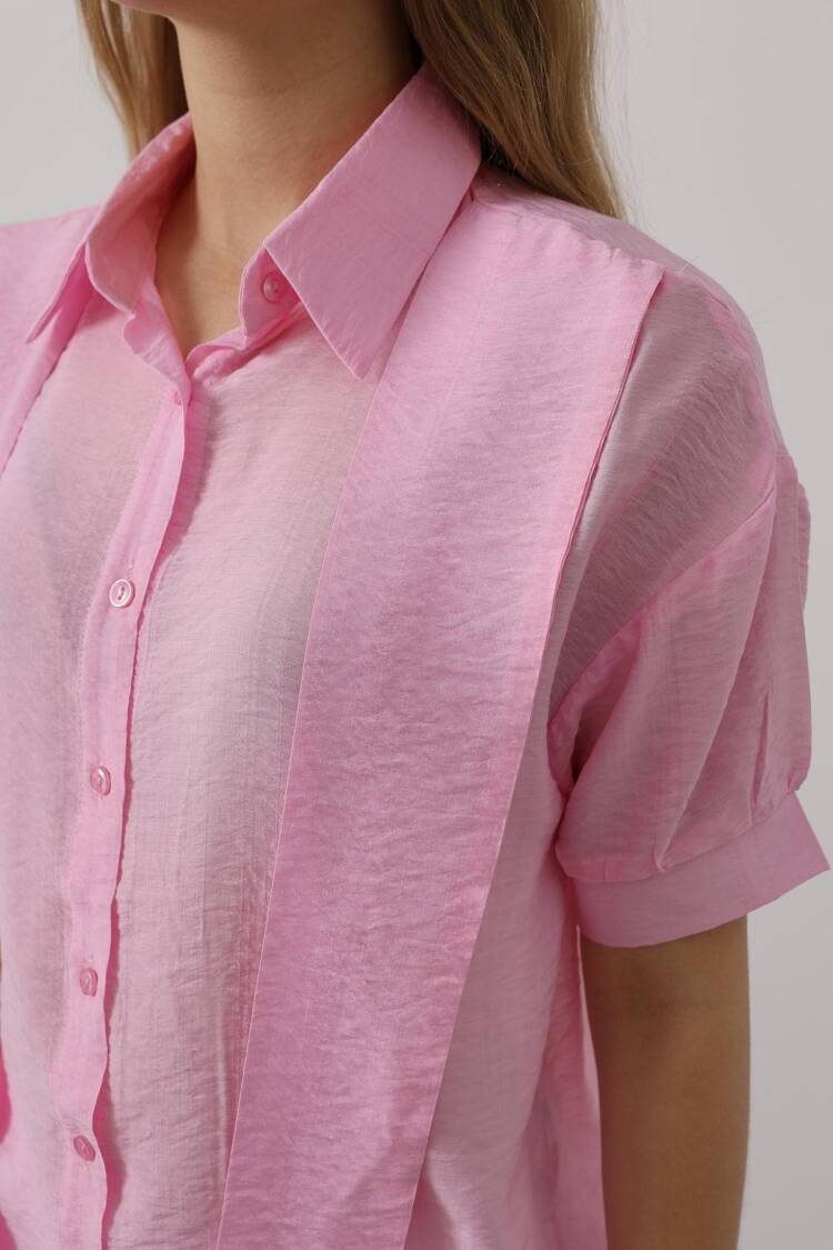 Casual Polo Neck Shirt With Half Sleeves