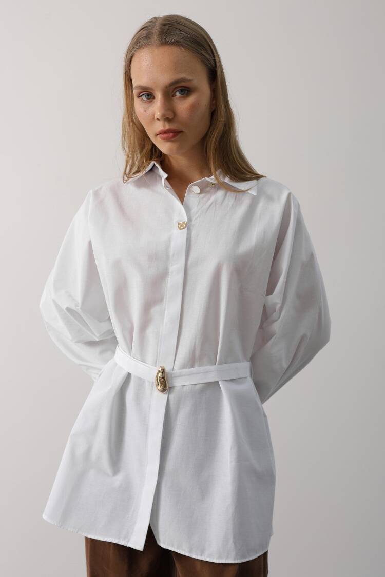 ElegantShirt With Puff Sleeves