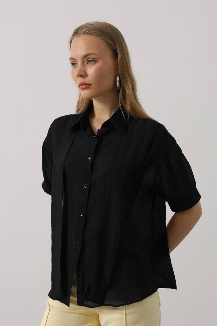 Elegant Casual Shirt With Notched Neck