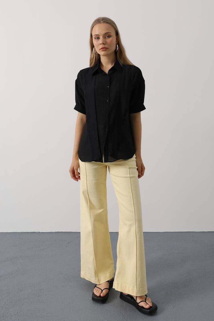 Elegant Casual Shirt With Notched Neck - Brand: Reyon - Women's Clothing Wholesale - Globality Store