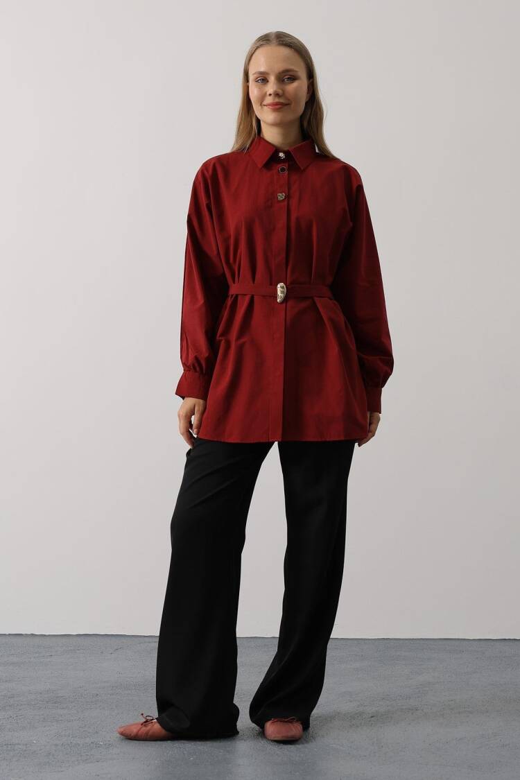 Modest Elegant Polo Neck Shirt - Brand: Reyon - Women's Clothing Wholesale - Globality Store