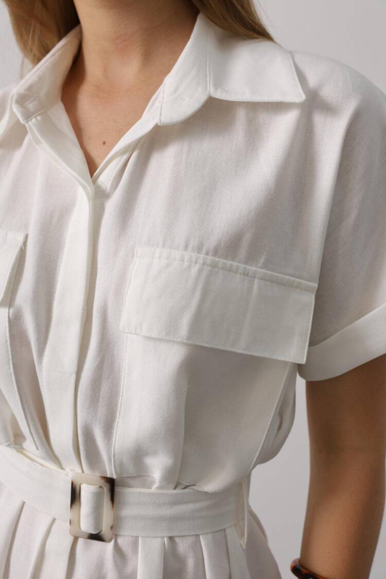 Casual Elegant Midi Shirt Dress