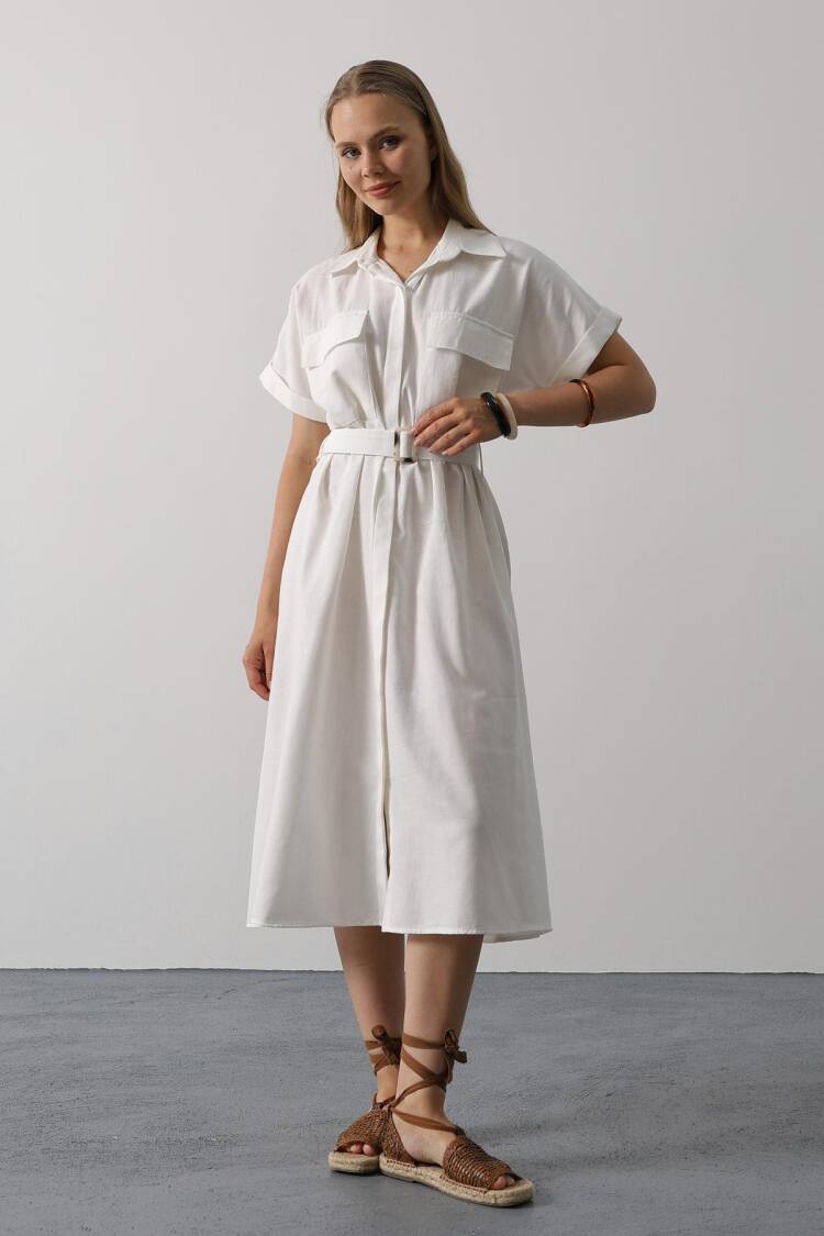 Casual Elegant Midi Shirt Dress