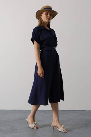 Casual Elegant Modest Formal Shirt Dress - Brand: Reyon - Women's Clothing Wholesale - Globality Store