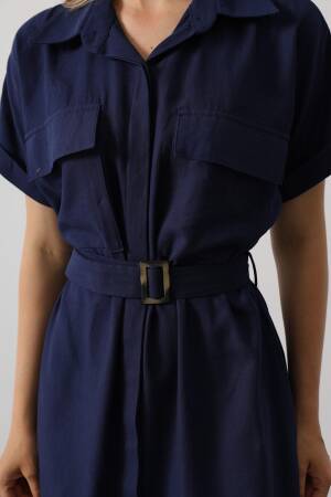 Casual Elegant Modest Formal Shirt Dress - Brand: Reyon - Women's Clothing Wholesale - Globality Store