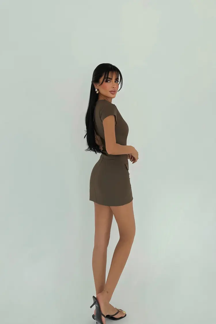 Sexy Bodycon V-Neck Mini Dress