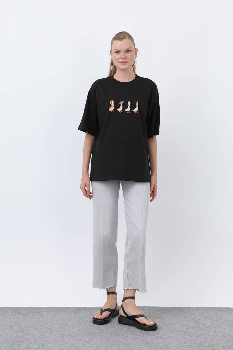 Casual Oversized Tshirt With Half Sleeves - Brand: SOUL - Women's Clothing Wholesale - Globality Store