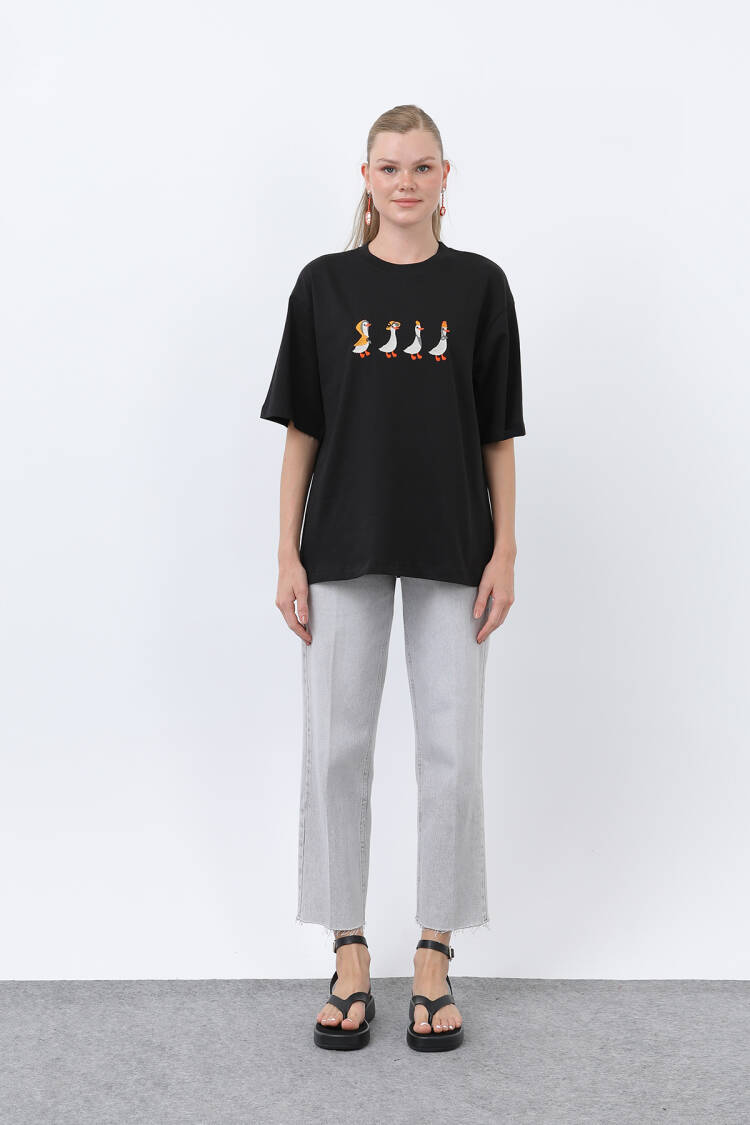 Casual Oversized Tshirt With Half Sleeves