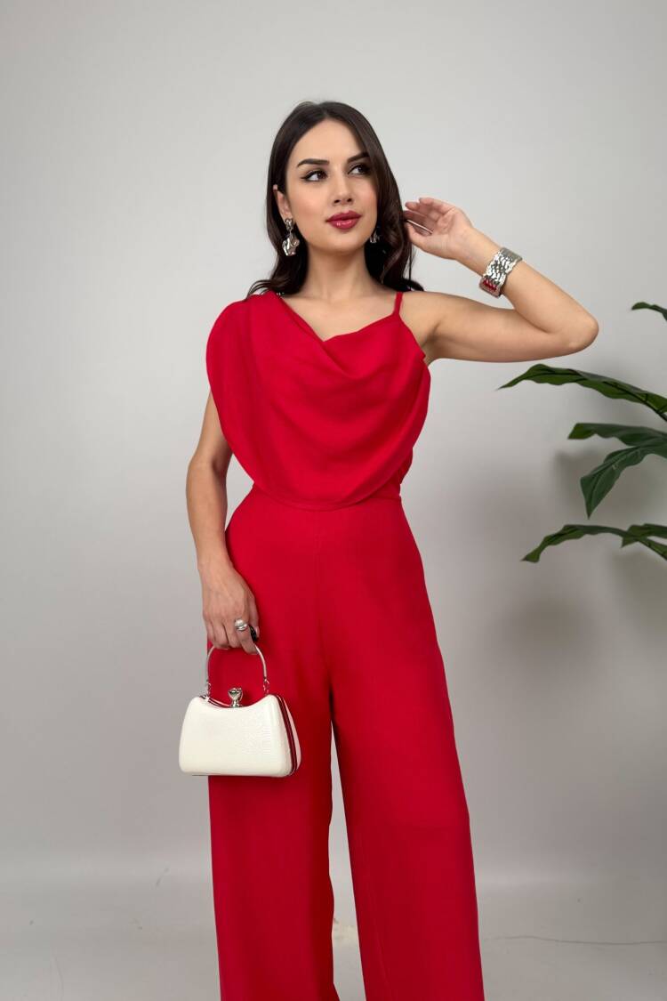 ElegantSleeveless Slip Dress With Cowl Neck