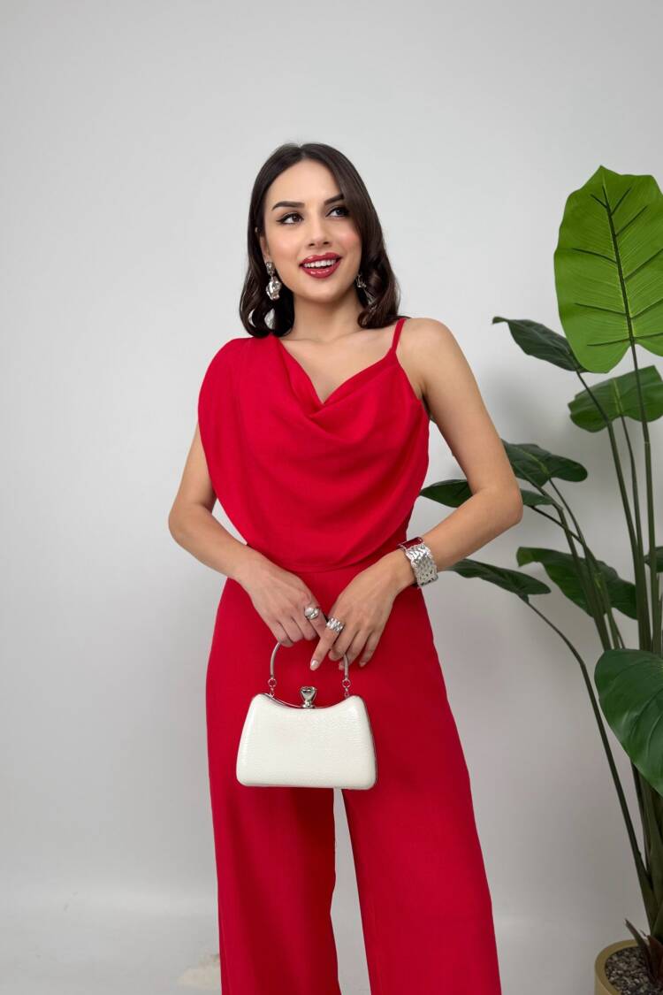 ElegantSleeveless Slip Dress With Cowl Neck