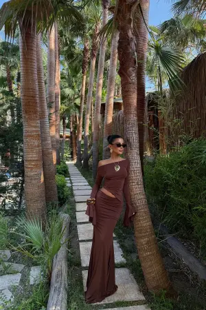 Elegant Formal Suit With Off Shoulder Neck - Brand: EYYO ATELIER - Women's Clothing Wholesale - Globality Store