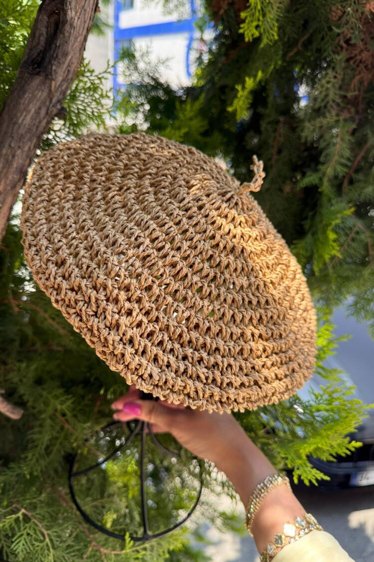Brown Ethnic Casual Boho Hat For Summer Beach