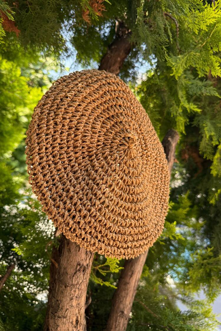 Brown Ethnic Casual Boho Hat For Summer Beach - Brand: Axesoire - Women's Clothing Wholesale - Globality Store