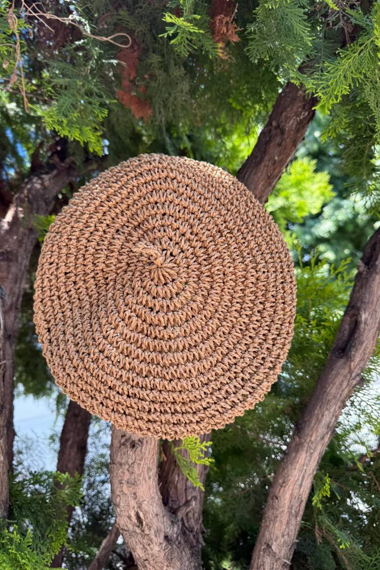 Brown Ethnic Casual Boho Hat For Summer Beach