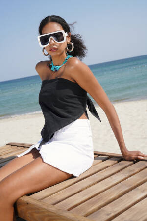 A-Line Mini Skirt With Zip Up Closure - Brand: Black Fashion - Women's Clothing Wholesale - Globality Store