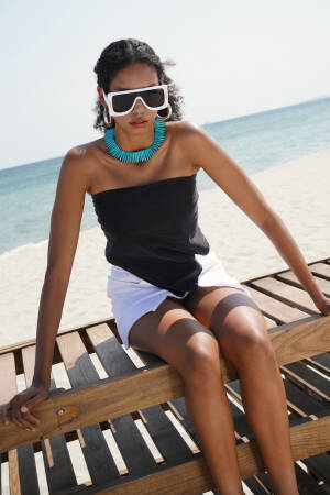 A-Line Mini Skirt With Zip Up Closure - Brand: Black Fashion - Women's Clothing Wholesale - Globality Store